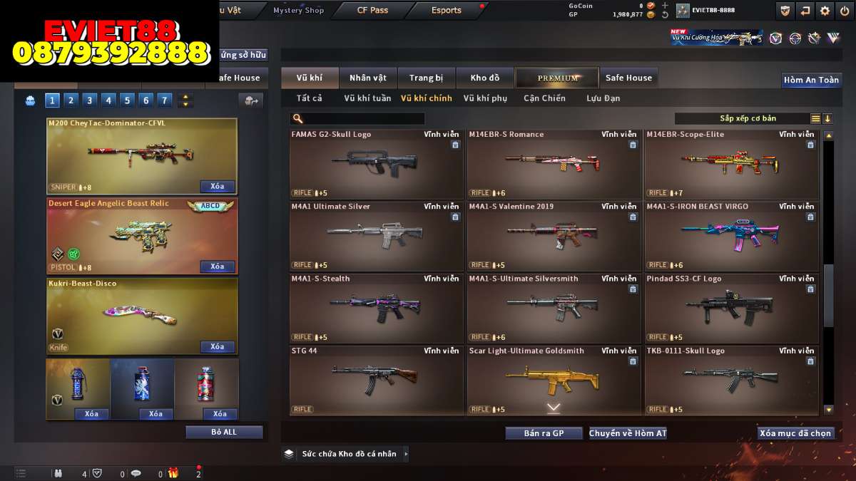 shop acc cf uy tin gia re